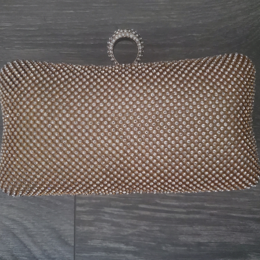 Gold Rhinestone Clutch - Picture 2 of 5